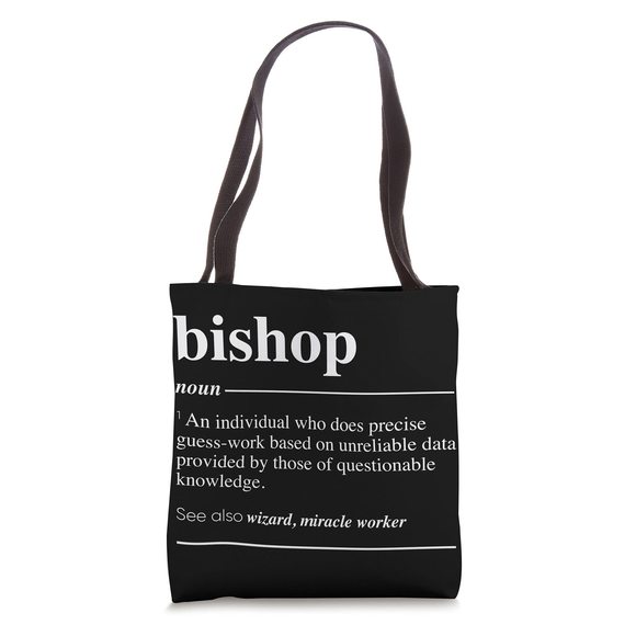 Bishop Definition Funny Noun Tote Bag :) - Picture 1 of 4